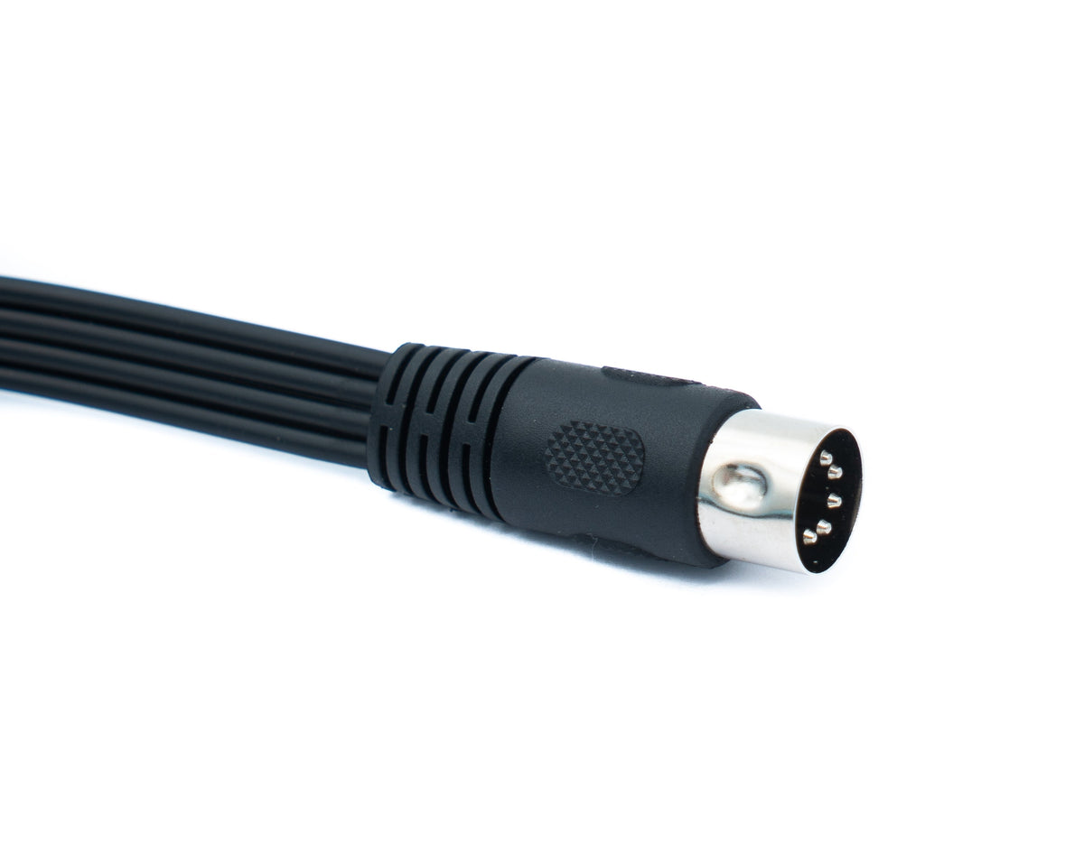SYSTEM-S Cinch 4 RCA Kabel 150 cm Stecker zu DIN 5 polig Stecker Stereo Schwarz - DREIKS