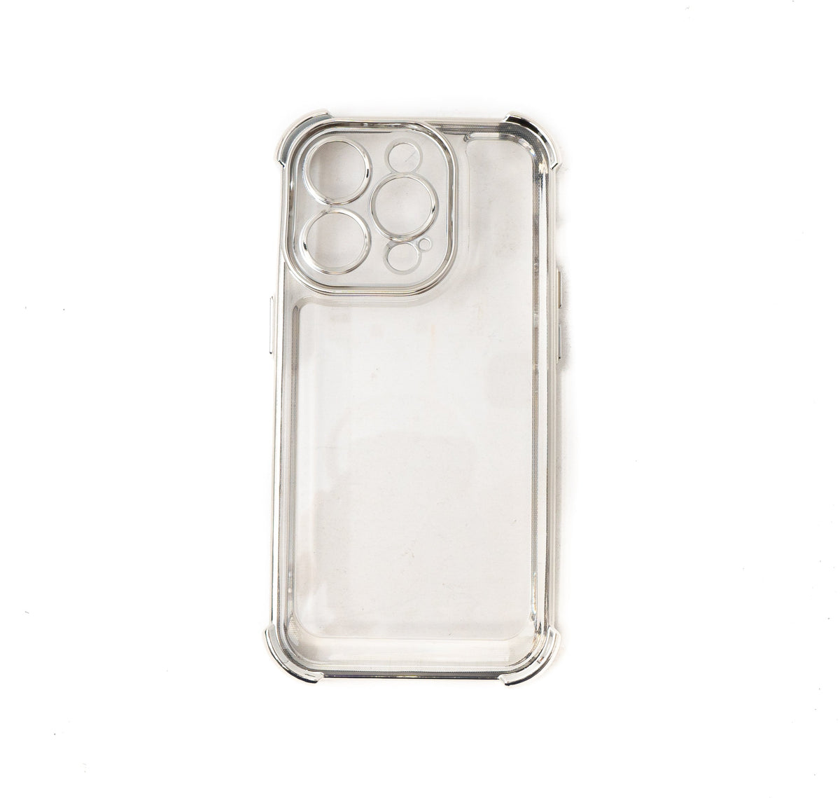 SYSTEM-S protective case shockproof made of TPU in glossy gray transparent case for iPhone 14 Pro