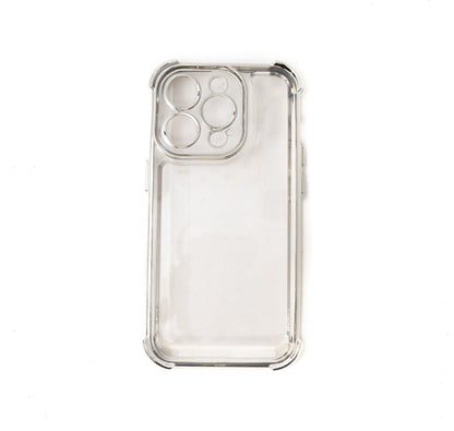 SYSTEM-S protective case shockproof made of TPU in glossy gray transparent case for iPhone 14 Pro