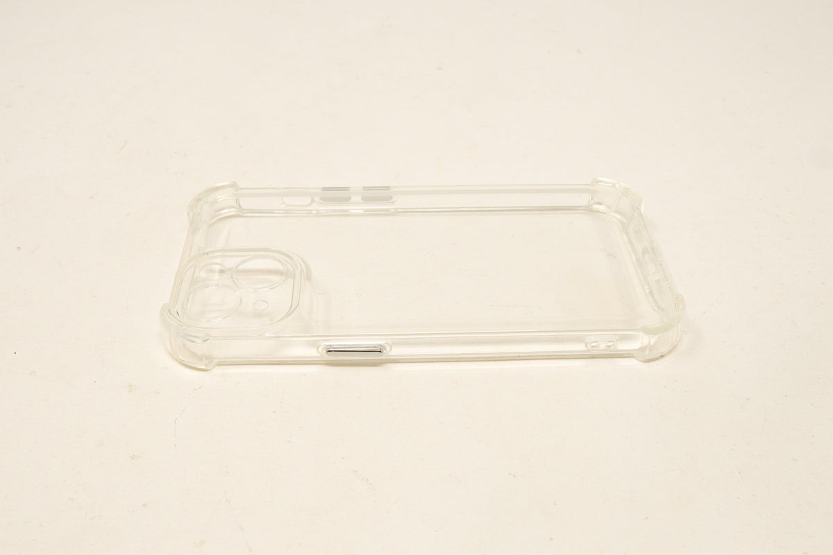 SYSTEM-S protective case shockproof made of TPU in white transparent case for iPhone 14