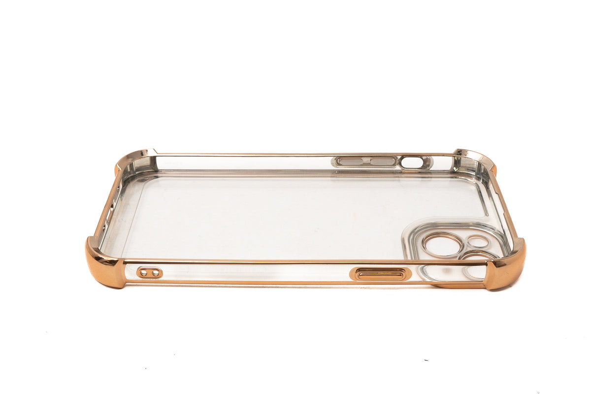 Schutzhülle stoßfest aus TPU in Glanz Gelb Transparent Hülle für iPhone 14 Plus | System-S