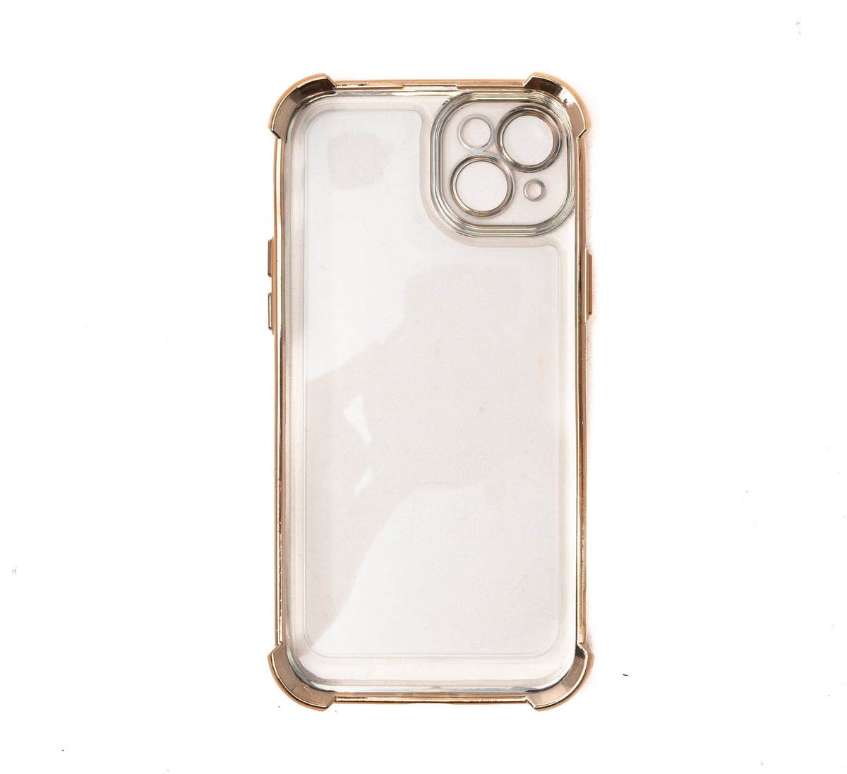Schutzhülle stoßfest aus TPU in Glanz Gelb Transparent Hülle für iPhone 14 Plus | System-S