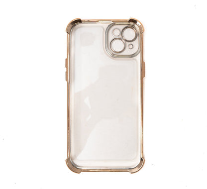 Schutzhülle stoßfest aus TPU in Glanz Gelb Transparent Hülle für iPhone 14 Plus | System-S