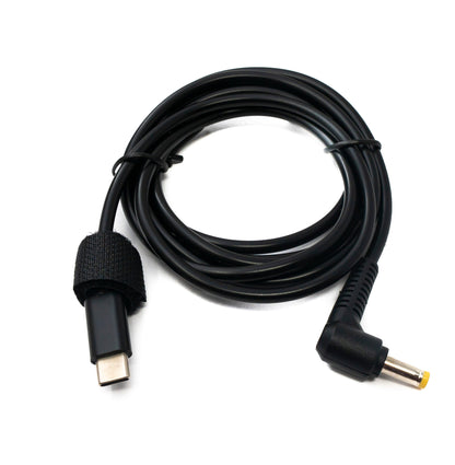 SYSTEM-S DC 12V cable 150 cm 4.8 x 1.7 plug to USB 3.1 Type C plug angle
