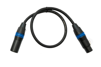 Audio XLR Kabel 50 cm 3 polig Stecker zu Buchse in Schwarz | System-S