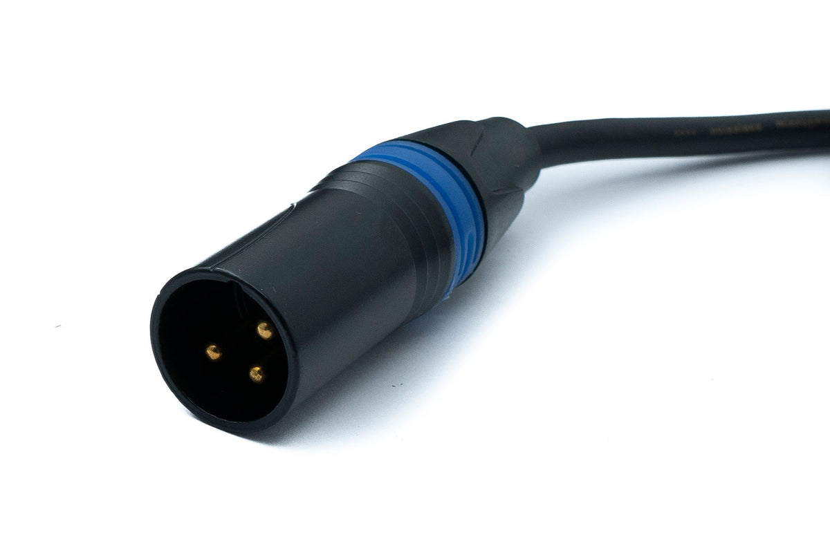 Audio XLR Kabel 50 cm 3 polig Stecker zu Buchse in Schwarz | System-S