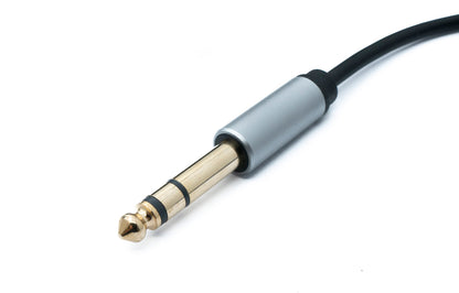 SYSTEM-S Audio jack cable 50 cm 6.35 mm 2-pin plug to 3.5 mm 3-pin plug AUX