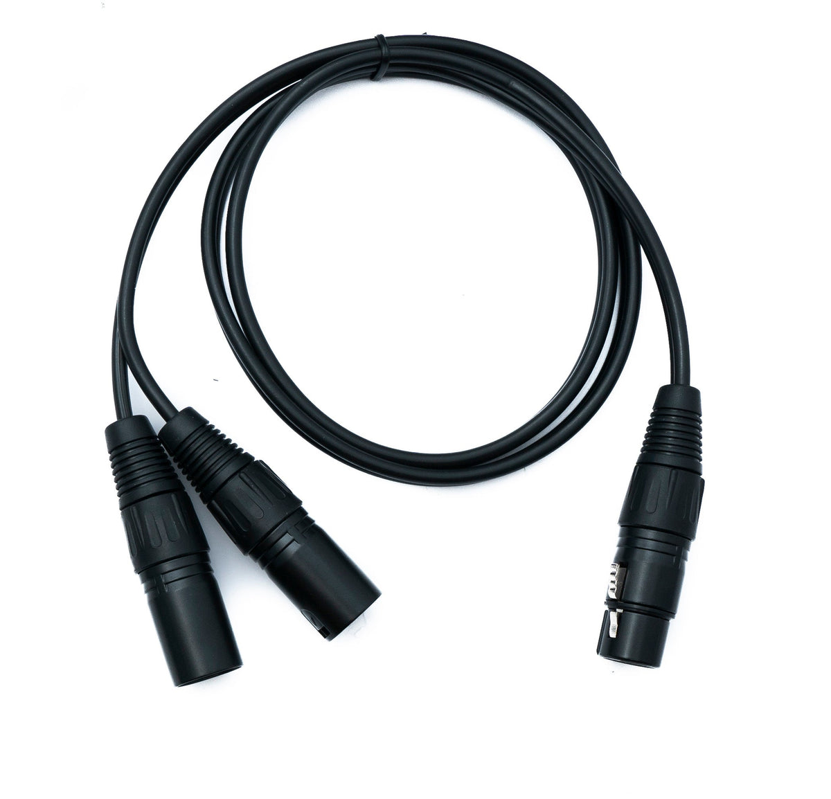 SYSTEM-S Audio XLR cable 100 cm 3-pin 2x male to female in black