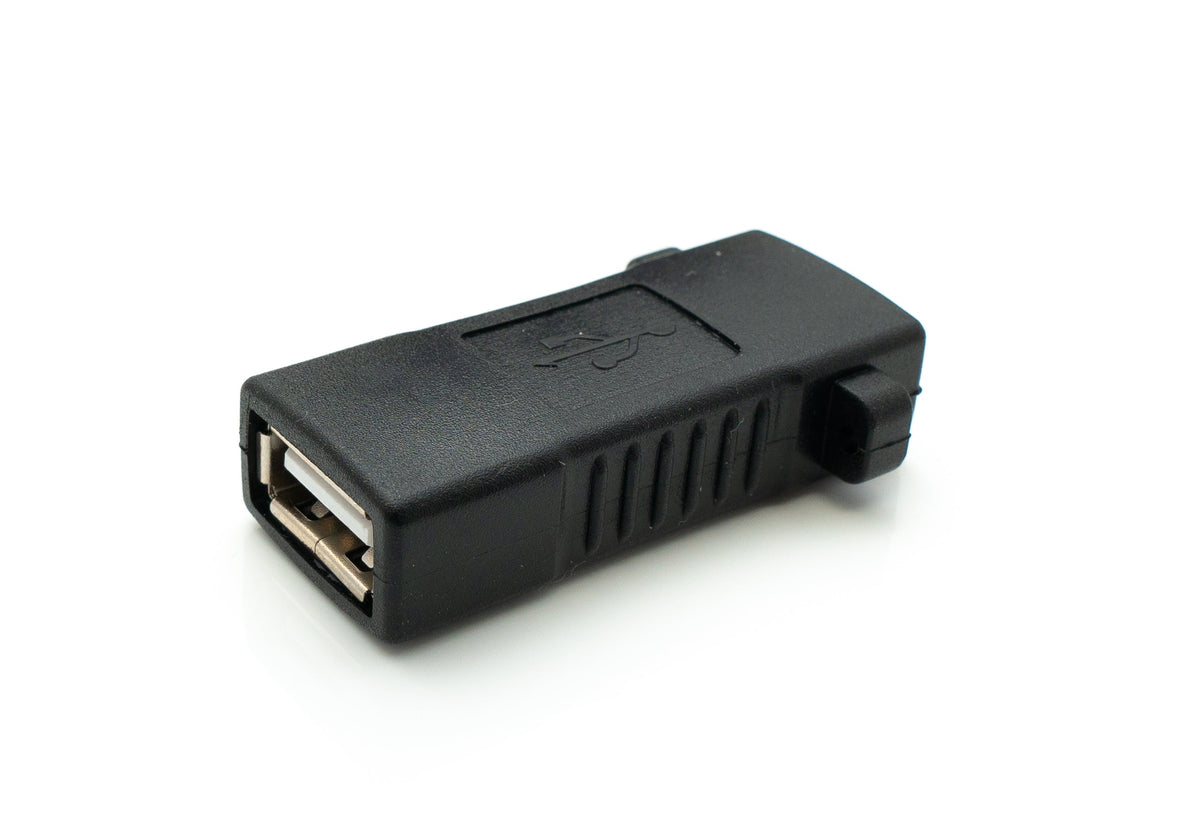 USB 2.0 Adapter Typ A Buchse zu Buchse Schraube Kabel in Schwarz | System-S