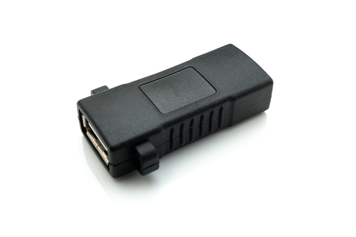 USB 2.0 Adapter Typ A Buchse zu Buchse Schraube Kabel in Schwarz | System-S