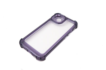 Schutzhülle stoßfest aus TPU in Lila Transparent Hülle für iPhone 14 | System-S