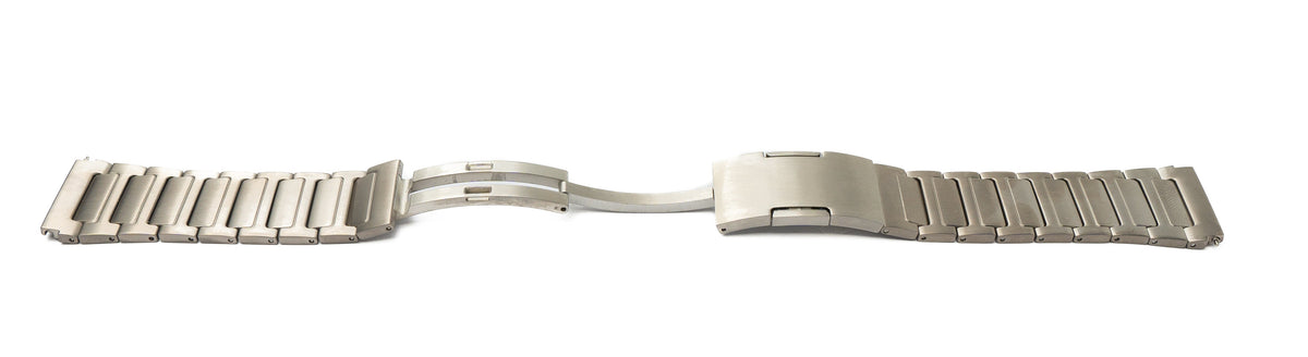 Armband 22 mm aus Titan mit Faltschließe für Huawei Smartwatch in Grau | System-S