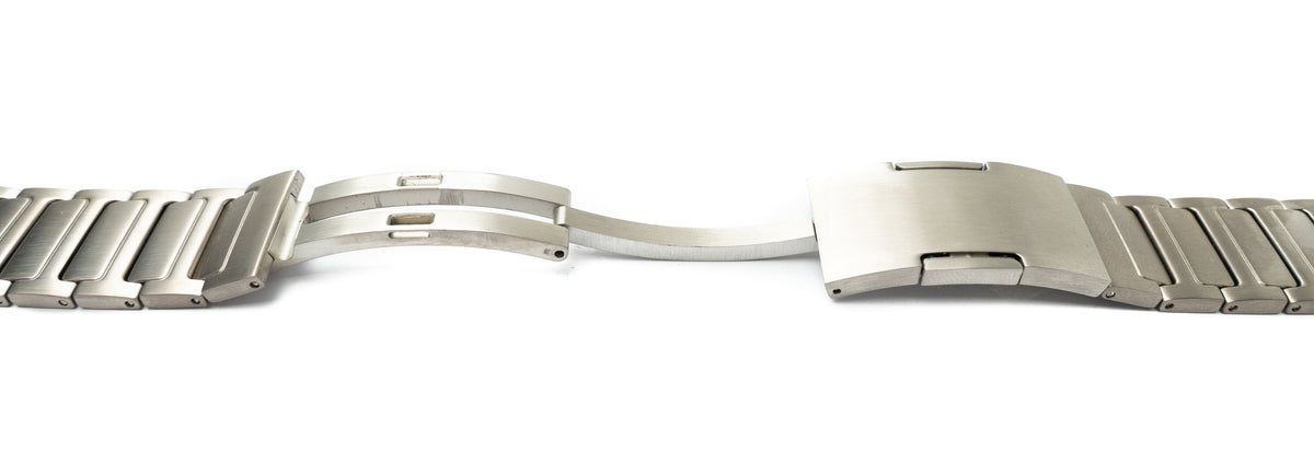 Armband 22 mm aus Titan mit Faltschließe für Huawei Smartwatch in Grau | System-S