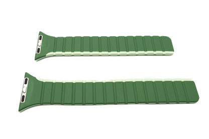 SYSTEM-S bracelet 38 40 41 mm made of silicone flexible magnetic for Apple Watch Smartwatch Green Lime