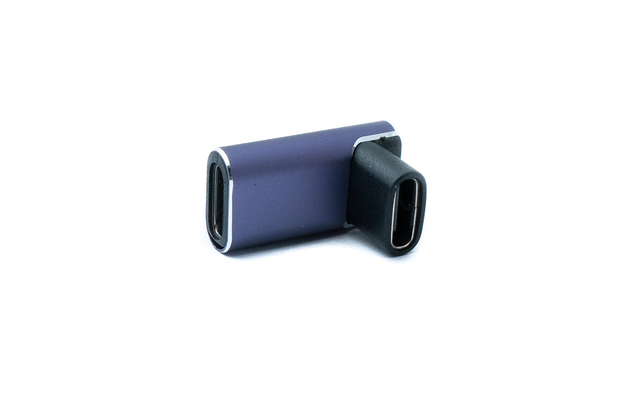 USB4 USB Adapter Typ C Buchse zu Buchse 40 Gbit/s USB 4.0 Winkel Kabel in Grau | System-S