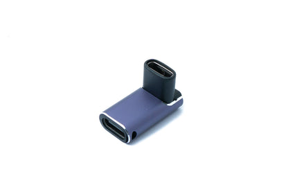 USB4 USB Adapter Typ C Buchse zu Buchse 40 Gbit/s USB 4.0 Winkel Kabel in Grau | System-S
