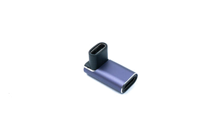 USB4 USB Adapter Typ C Buchse zu Buchse 40 Gbit/s USB 4.0 Winkel Kabel in Grau | System-S