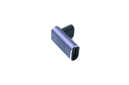 USB4 USB Adapter Typ C Buchse zu Buchse 40 Gbit/s USB 4.0 Winkel Kabel in Grau | System-S