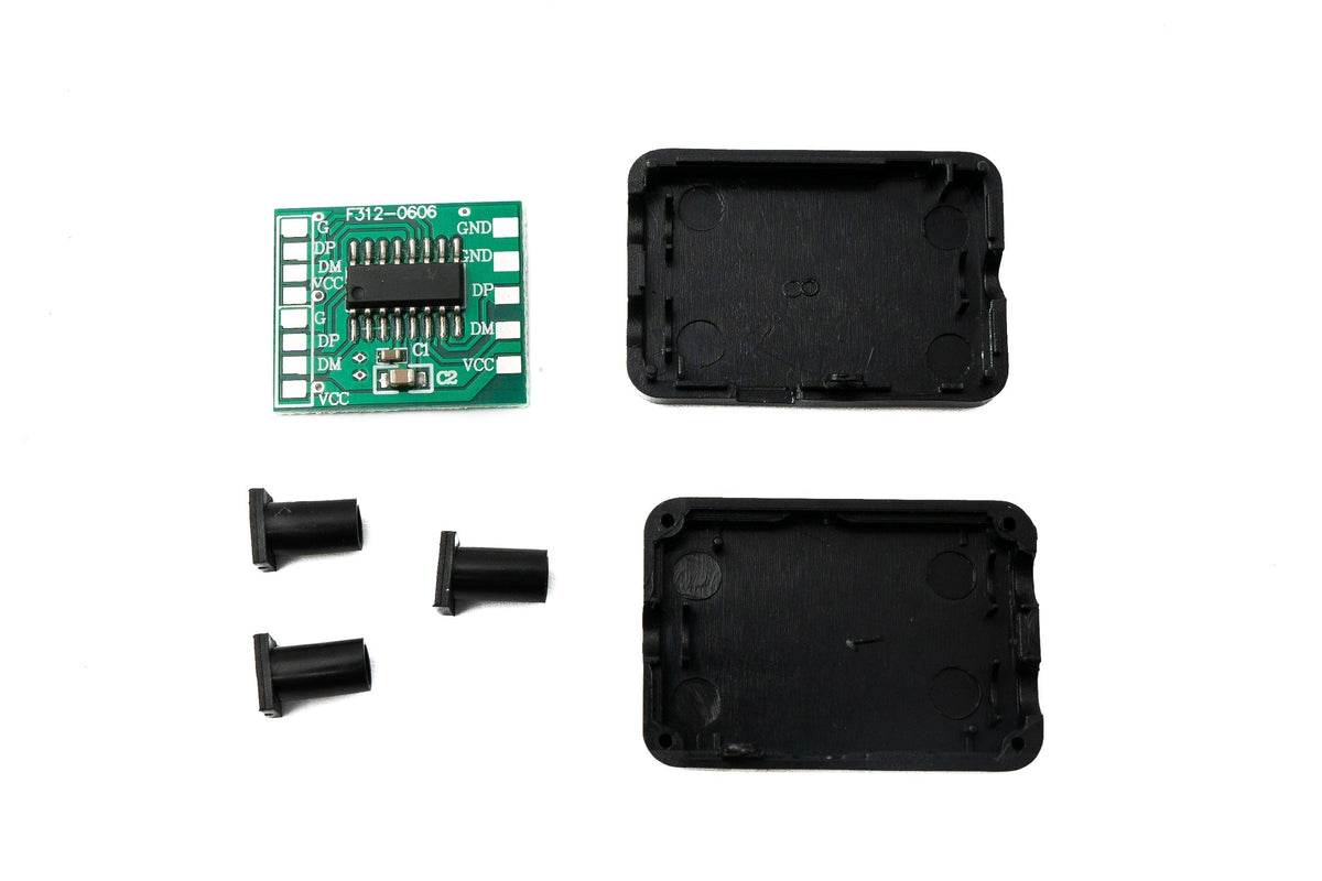 USB 2.0 PCBA Hub 1 zu 2 Splitter mit Hülle Leiterplatte Adapter in Schwarz | System-S