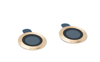 SYSTEM-S Camera Protection Lens Cover made of Glass Metal for iPhone 11 in Yellow