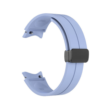 Armband 20 mm aus Silikon für Samsung Galaxy Watch 5 4 Smartwatch in Lila | System-S