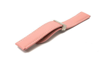 SYSTEM-S 20 mm leather strap for Samsung Galaxy Watch 5 4 Smartwatch in pink