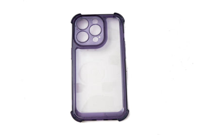 Schutzhülle stoßfest aus TPU in Lila Transparent Hülle für iPhone 14 Pro | System-S