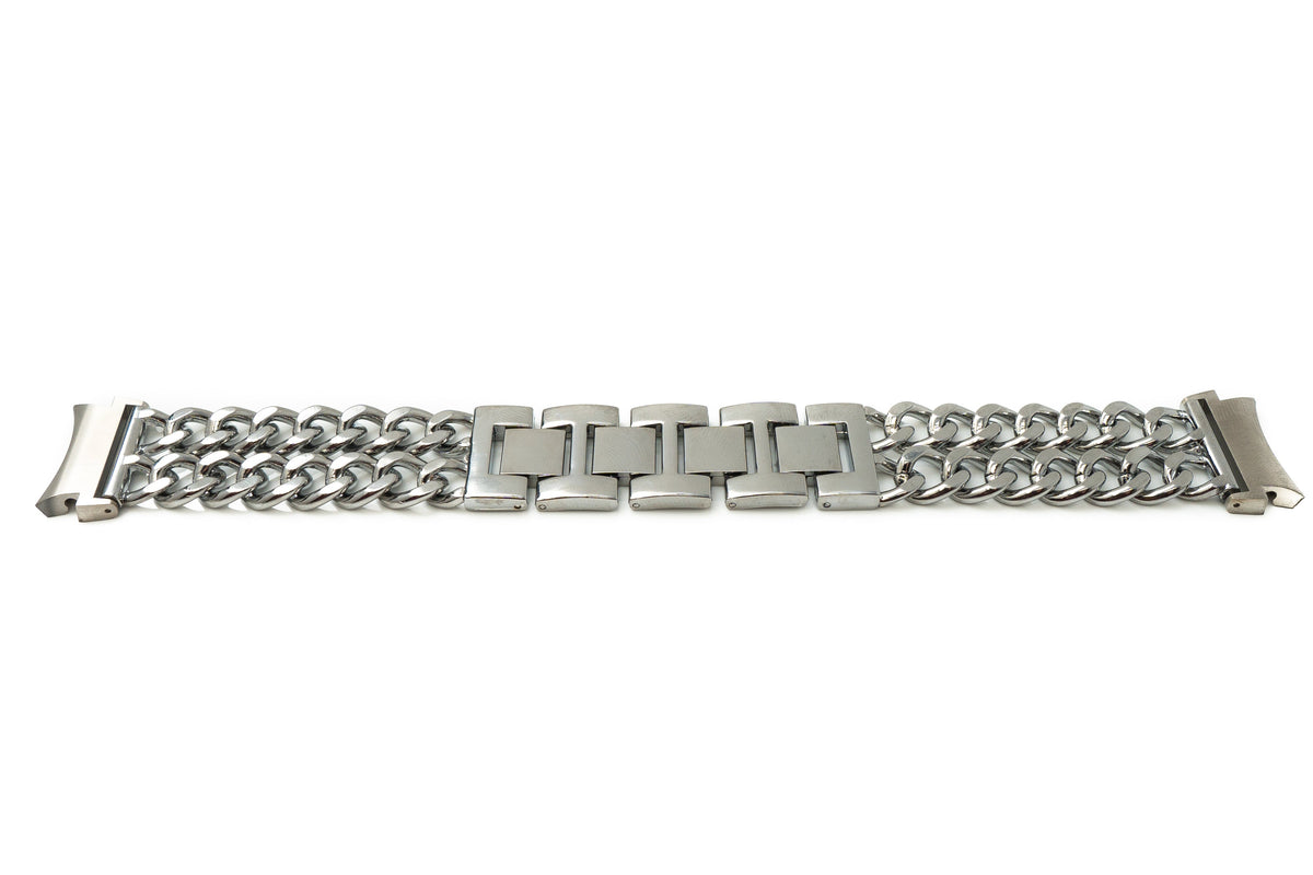 SYSTEM-S 20 mm metal strap for Samsung Galaxy Watch 4 Smartwatch in grey