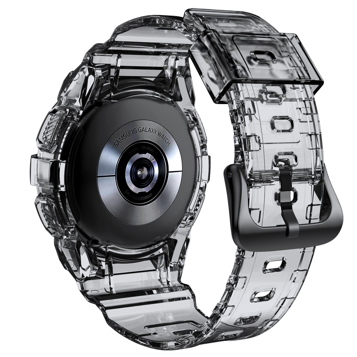 Hülle und Armband 40 mm TPU für Samsung Galaxy Watch 5 4 in Schwarz Transparent | System-S