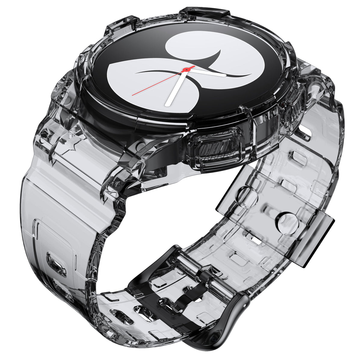 Hülle und Armband 40 mm TPU für Samsung Galaxy Watch 5 4 in Schwarz Transparent | System-S