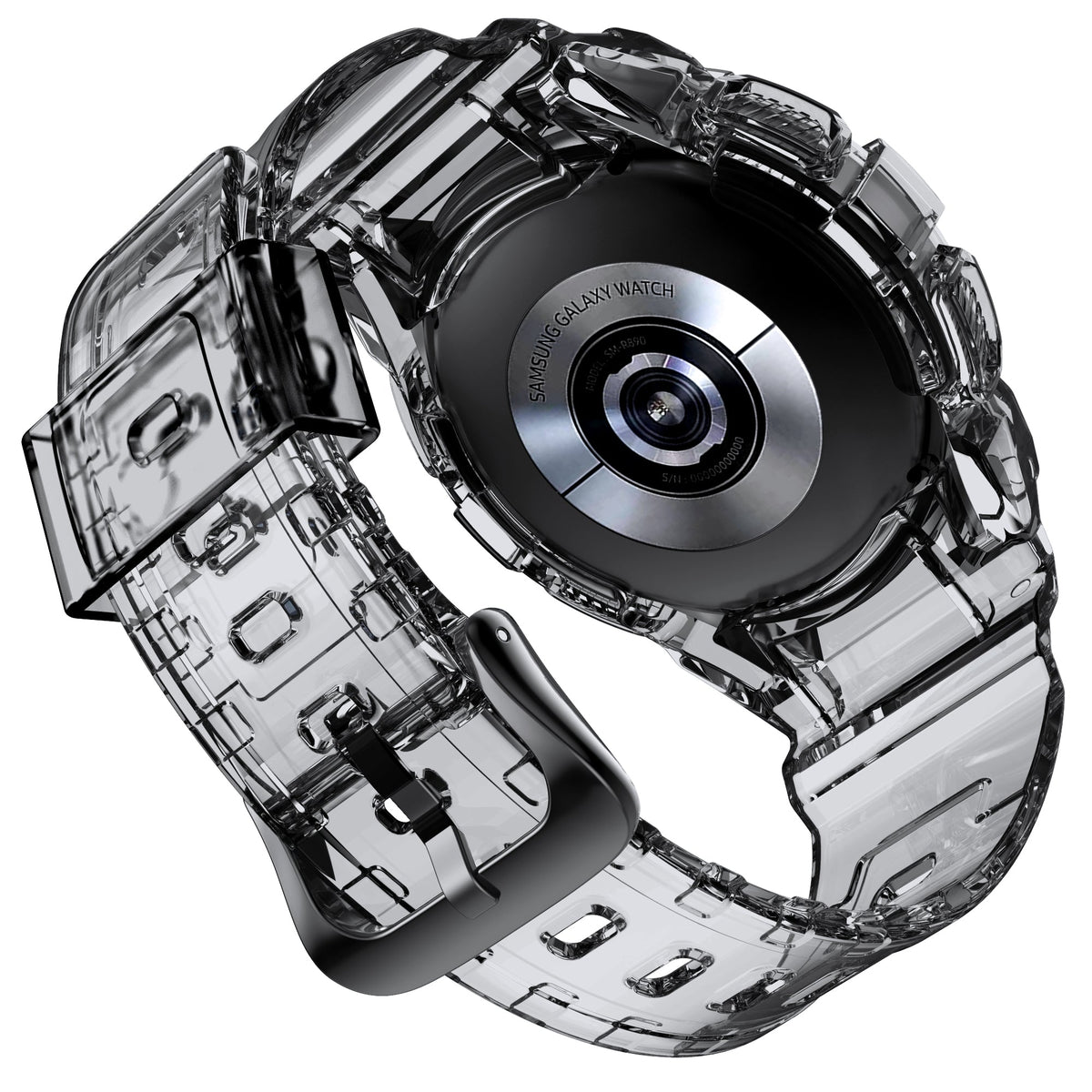 Hülle und Armband 40 mm TPU für Samsung Galaxy Watch 5 4 in Schwarz Transparent | System-S