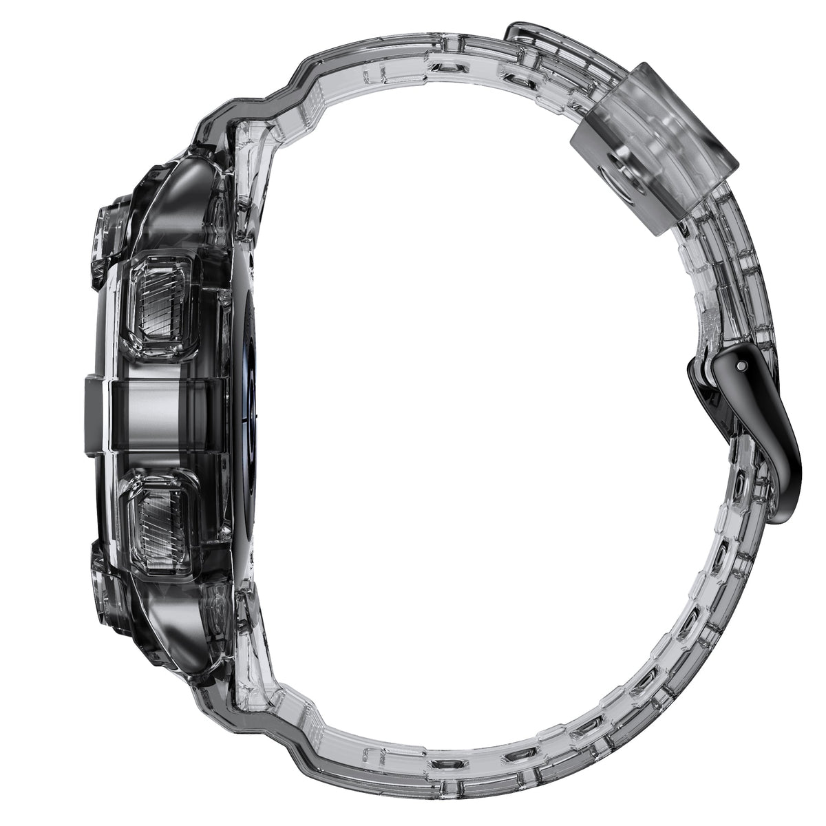 Hülle und Armband 40 mm TPU für Samsung Galaxy Watch 5 4 in Schwarz Transparent | System-S