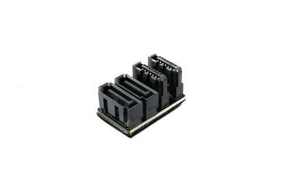 SATA UTurn Adapter 2x 7Pin Buchse zu 2x Stecker Kabel 360° für Mainboard SSD HDD | System-S