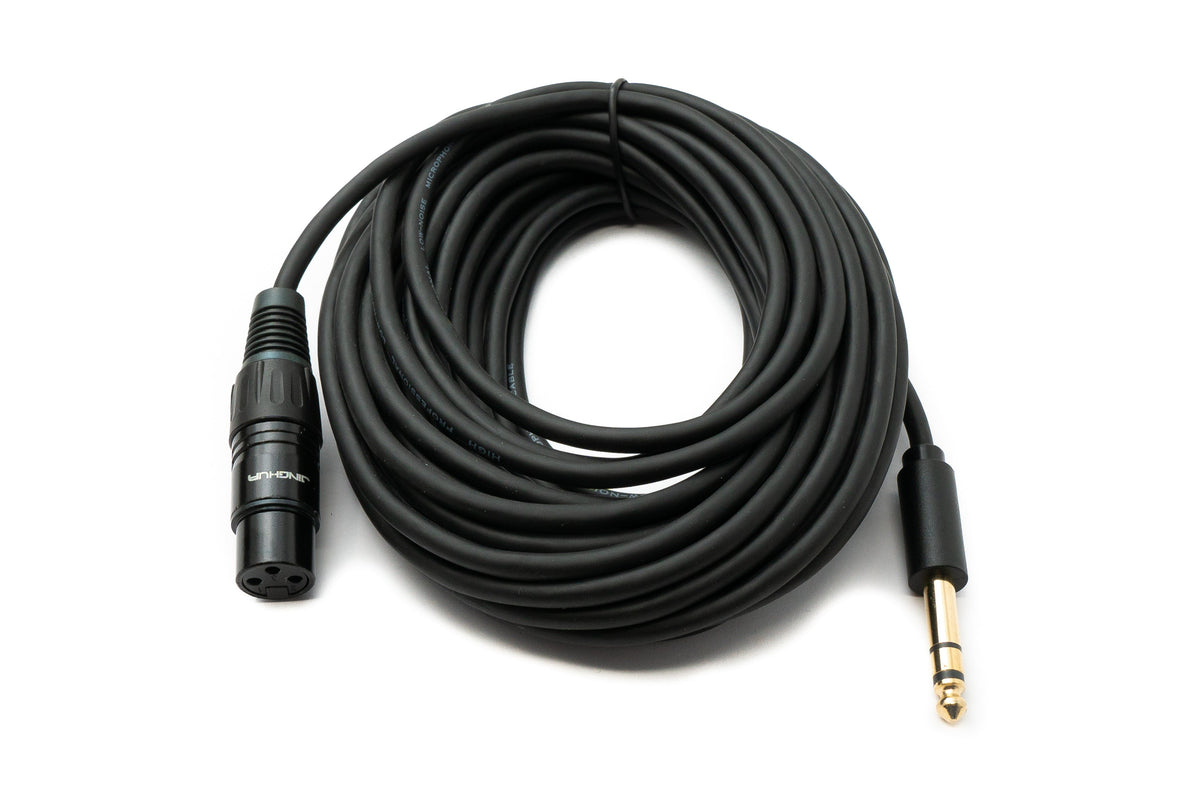 SYSTEM-S Audio Cable 10 m XLR 3-pin socket to 6.35 mm jack plug AUX