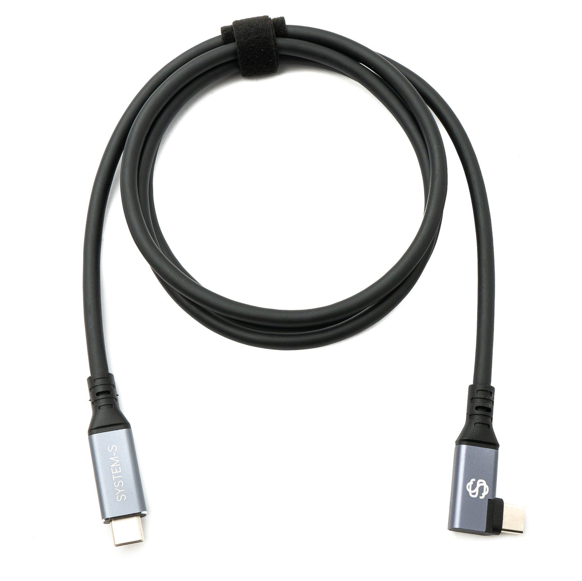 USB4 USB 120 cm Kabel Typ C Stecker zu Stecker Winkel 40 Gbit/s 240 W USB 4.0 Kabel | System-S