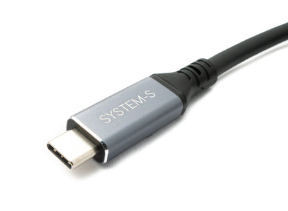 USB4 USB 120 cm Kabel Typ C Stecker zu Stecker Winkel 40 Gbit/s 240 W USB 4.0 Kabel | System-S