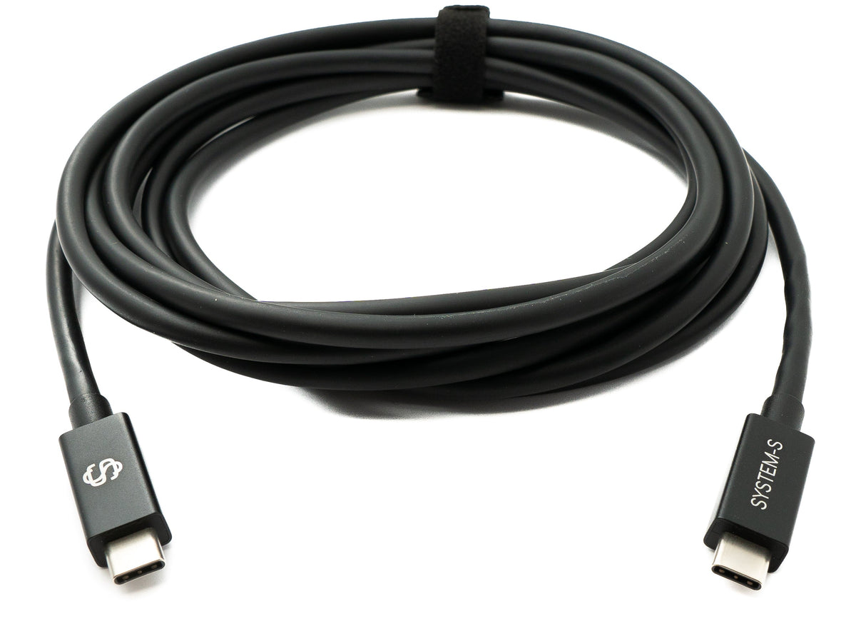 USB Thunderbolt 4 3 m Kabel Typ C Stecker zu Stecker 40 Gbit/s 240 W Kabel Adapter | System-S