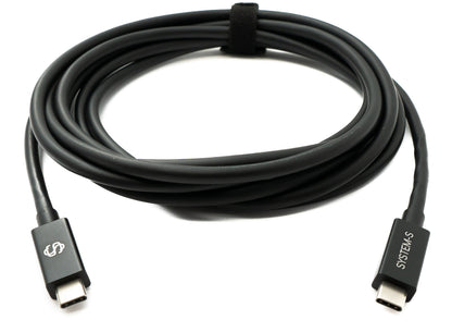 USB Thunderbolt 4 3 m Kabel Typ C Stecker zu Stecker 40 Gbit/s 240 W Kabel Adapter | System-S