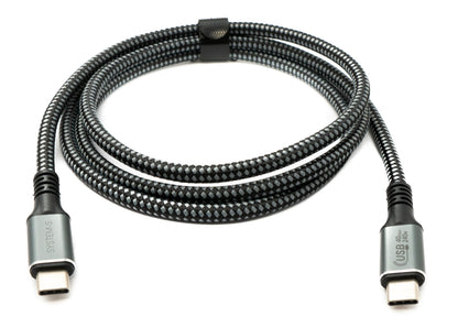 SYSTEM-S USB4 USB 120 cm cable Type C male to male braided 40 Gbit/s 240 W USB 4.0 cable