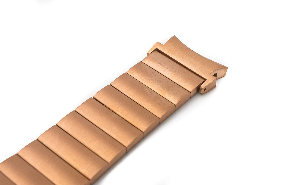 Armband 20 mm aus Metall für Samsung Galaxy Watch 4 Smartwatch in Rosa | System-S