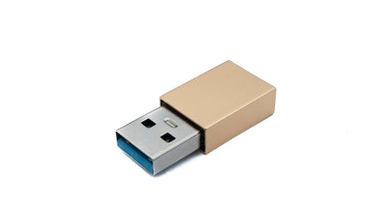 USB 3.1 Adapter Typ C Buchse zu 3.0 A Stecker 5 Gbit/s 100W in Rosa Gelb | System-S