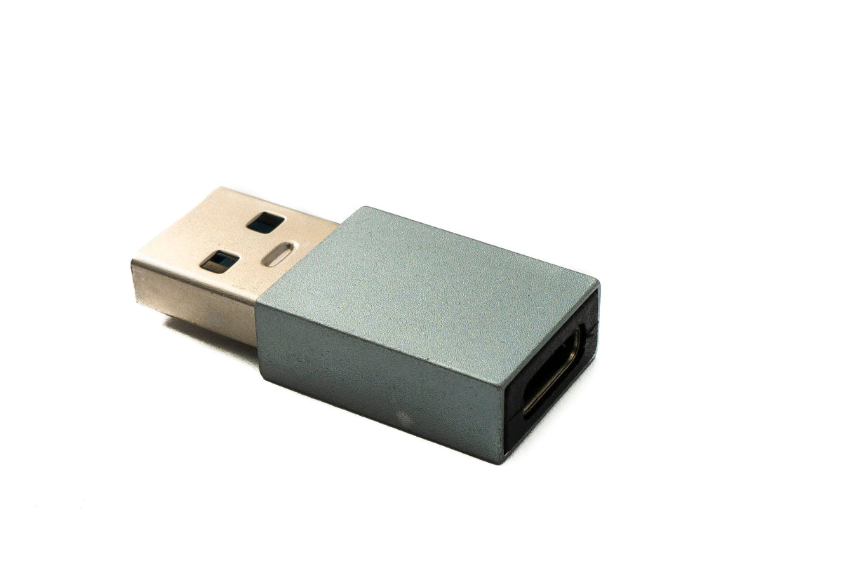 SYSTEM-S USB 3.1 Adapter Type C Female to 3.0 A Male 5 Gbit/s 100W in Gray