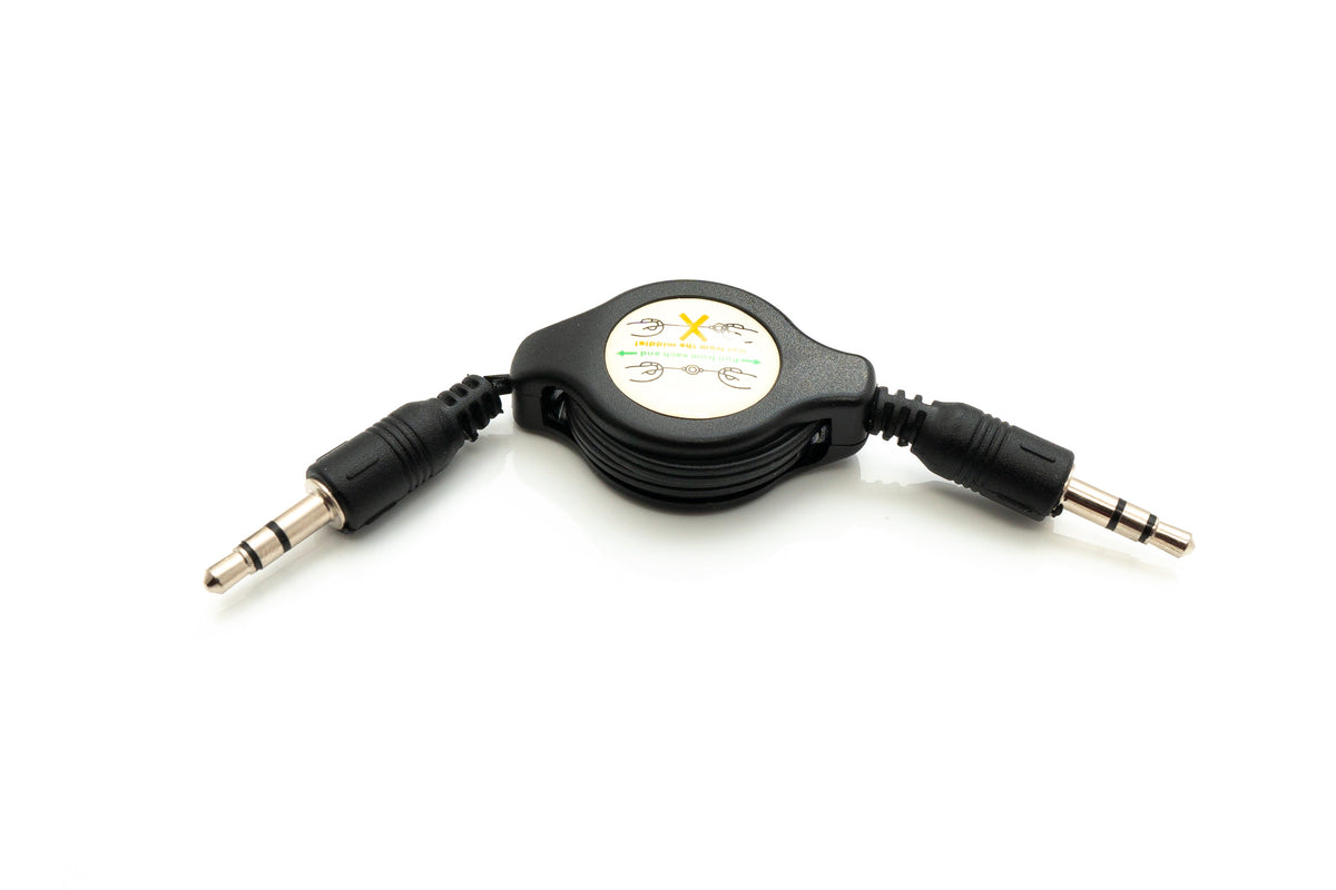 SYSTEM-S Audio Cable 80 cm Stereo AUX Jack 3.5 mm Male to Male Extendable Black
