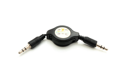 SYSTEM-S Audio Cable 80 cm Stereo AUX Jack 3.5 mm Male to Male Extendable Black
