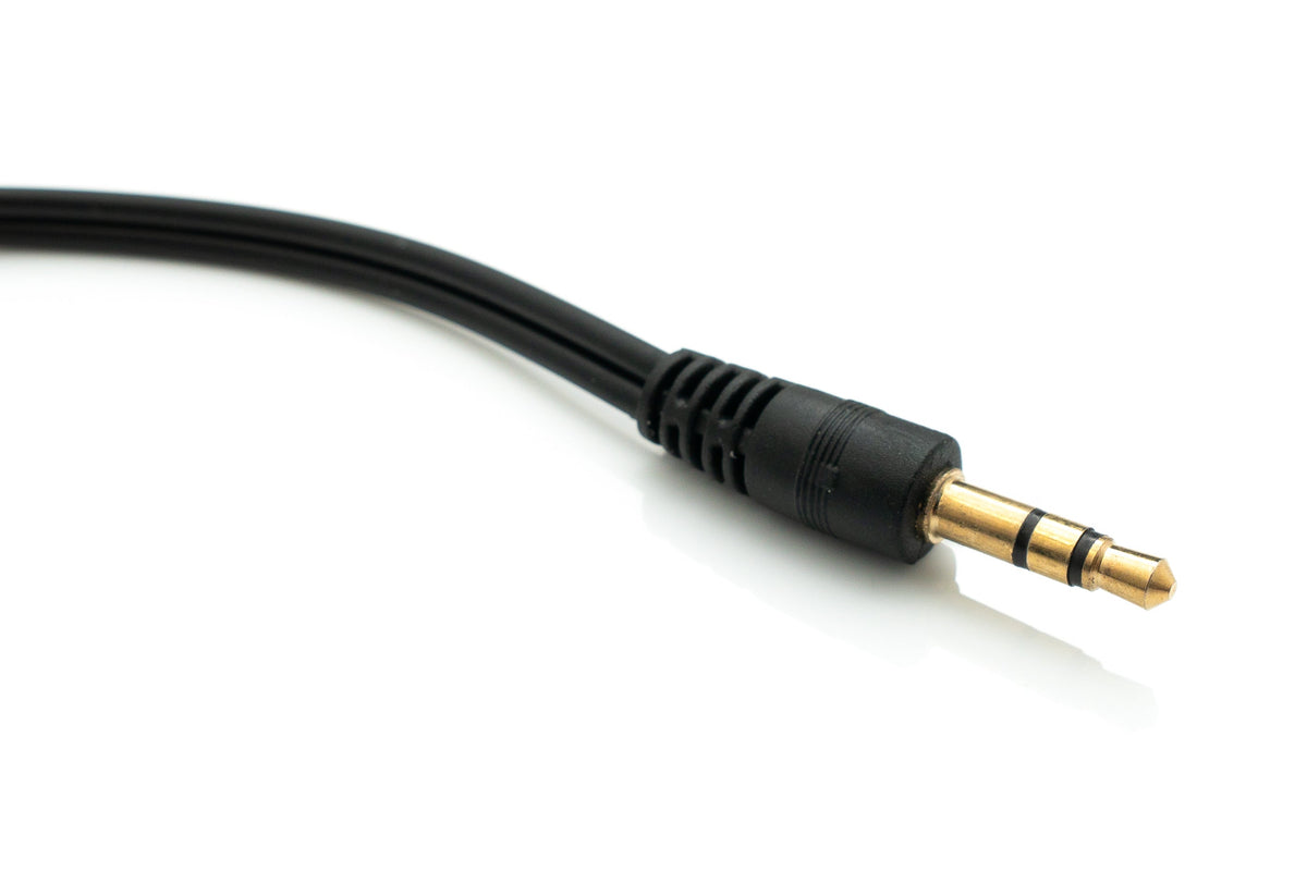 SYSTEM-S Audio Y Cable 20 cm Stereo AUX Jack 3.5mm Male to 2x Female Adapter Black