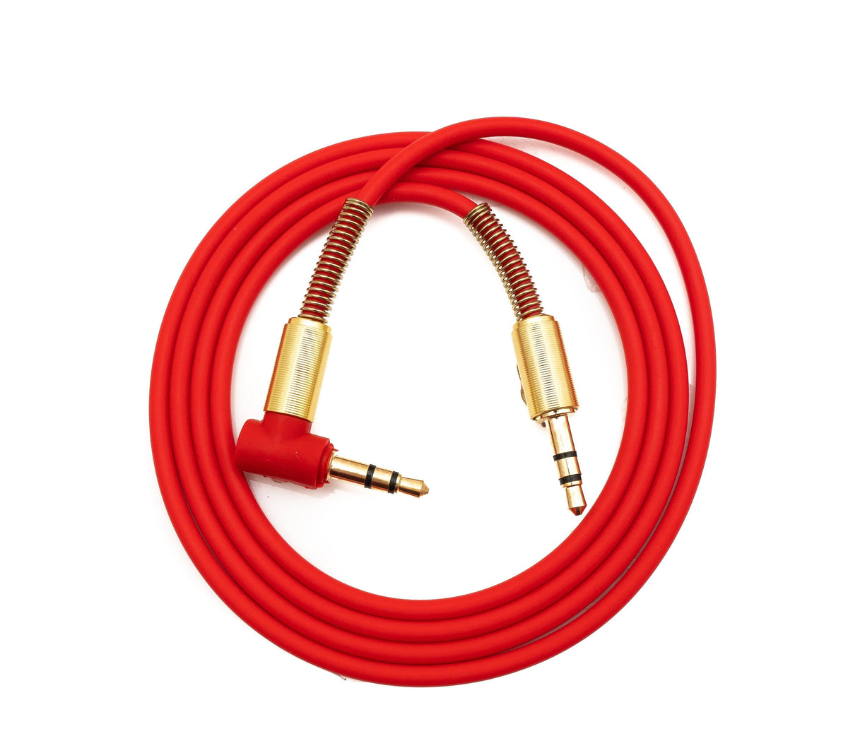 SYSTEM-S Audio Cable 100cm Stereo AUX Jack 3.5 mm Male to Male Angled Anti-kink