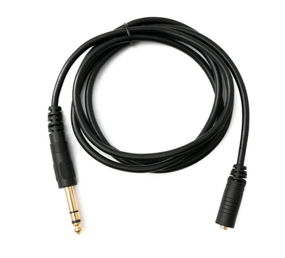 Audio Kabel 150 cm Stereo AUX Klinke 6,35 mm Stecker zu 3,5 mm Buchse Schwarz | System-S