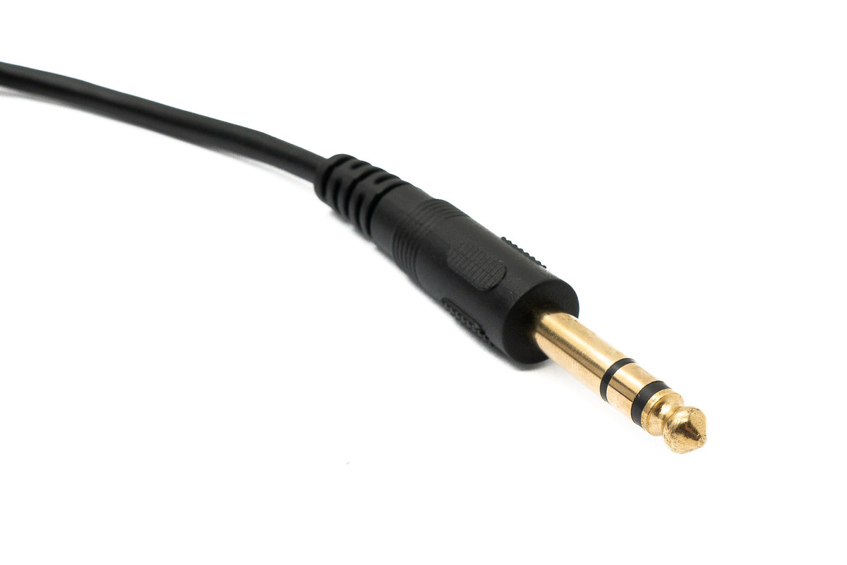 Audio Kabel 150 cm Stereo AUX Klinke 6,35 mm Stecker zu 3,5 mm Buchse Schwarz | System-S
