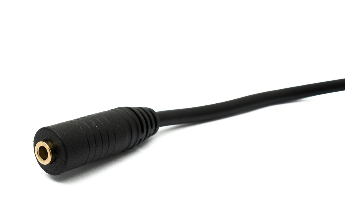 Audio Kabel 150 cm Stereo AUX Klinke 6,35 mm Stecker zu 3,5 mm Buchse Schwarz | System-S