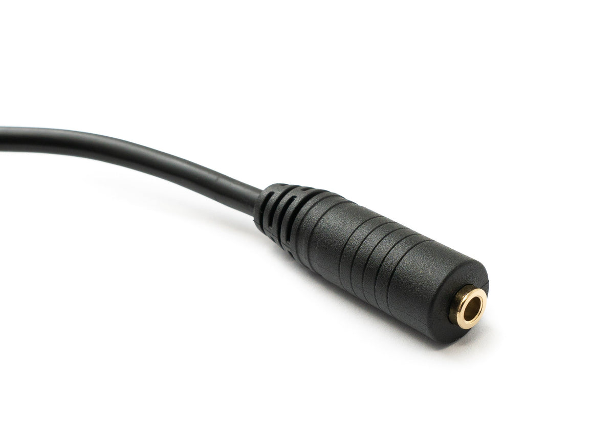 Audio Kabel 150 cm Stereo AUX Klinke 6,35 mm Stecker zu 3,5 mm Buchse Schwarz | System-S